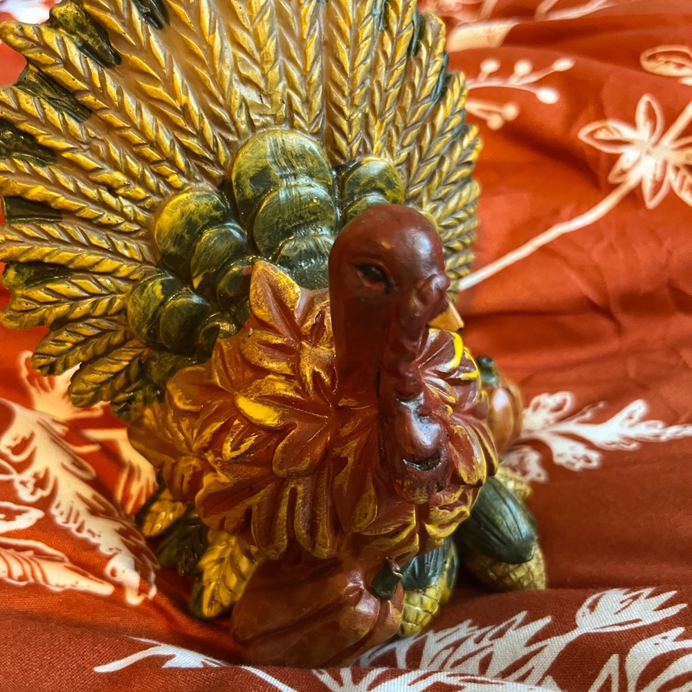Colorful Ceramic Turkey Figurine